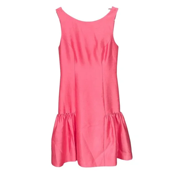 Milly Of New York Pink Dress Sleeveless Bow Balletcore Party Cocktail Size 8 - Picture 2 of 14